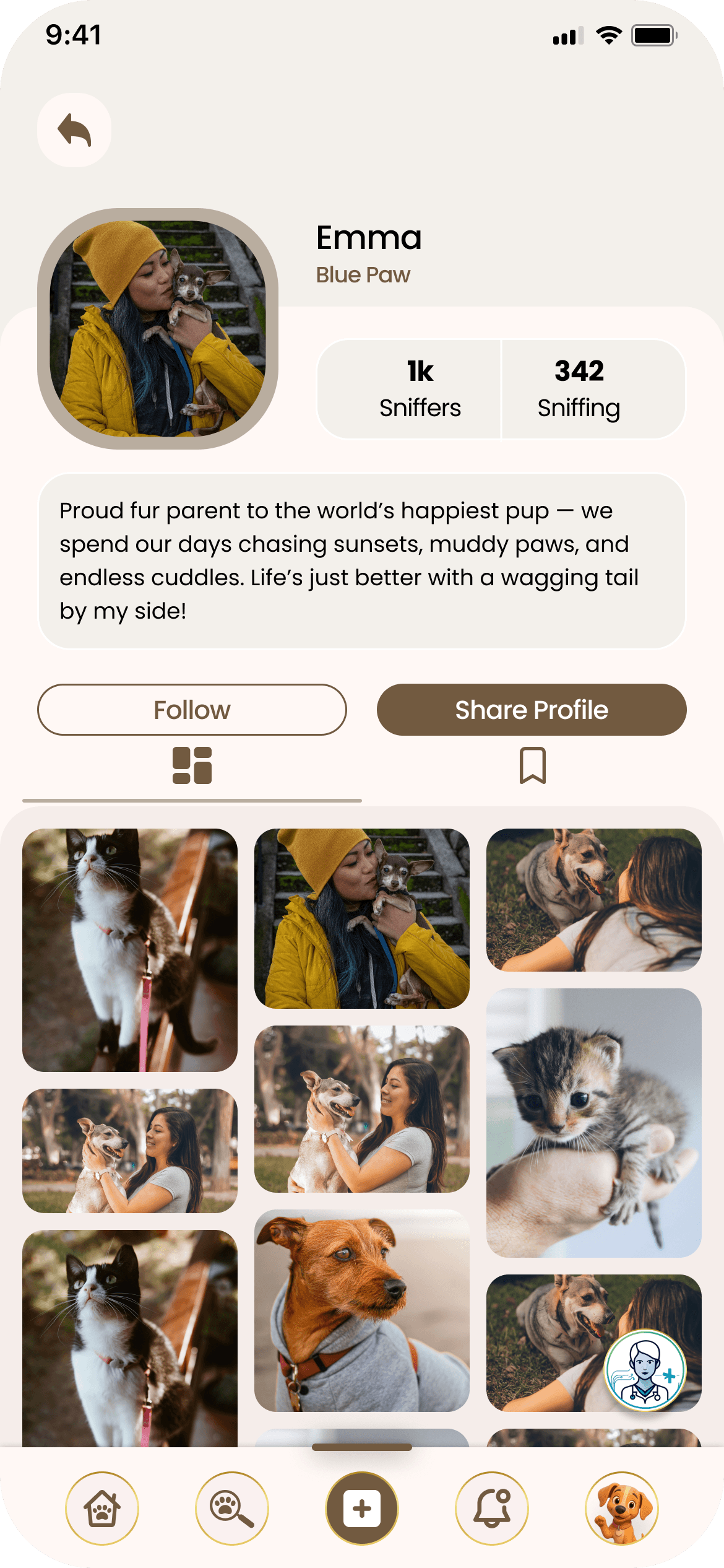 Step 3: Grow Your Following - Build your Sniffers community and engage with other pet parents